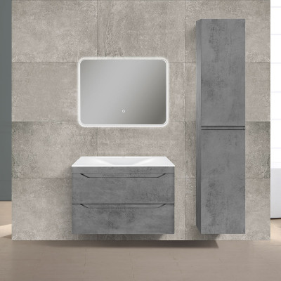 Тумба под раковину Vincea Fine 800 подвесная 2 ящика soft close, Beton VMC-2F800BT