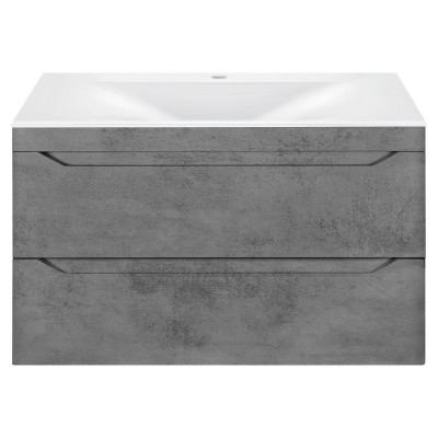 Тумба под раковину Vincea Fine 800 подвесная 2 ящика soft close, Beton VMC-2F800BT