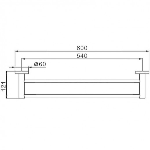 Полотенцедержатель Haiba HB8308 двойной (нерж сталь)