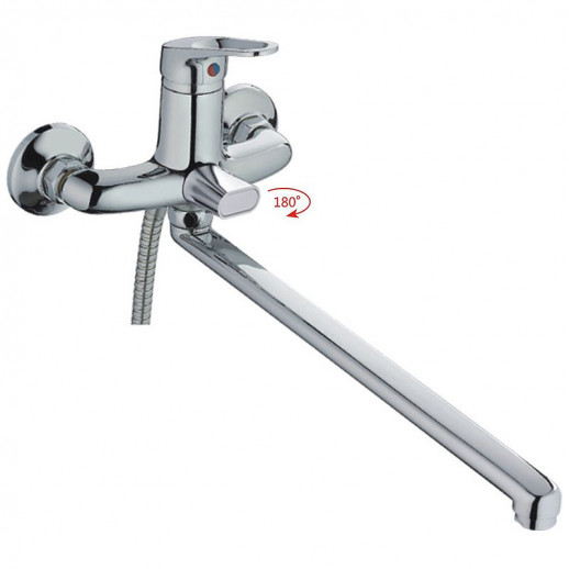 Смеситель для ванны Haiba HB2213 с душевым гарнитуром (латунь) хром