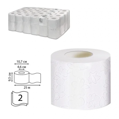 Туалетная бумага в стандартных рулонах Veiro Professional Comfort, 2 сл, 15 м, белая