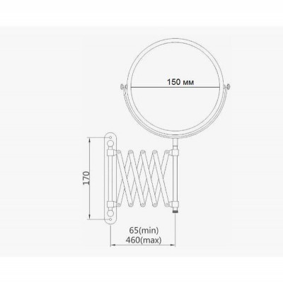 Косметическое зеркало D-Lin D201026, хром