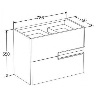 Roca Victoria Nord ZRU9000097 тумба 80 см, черная