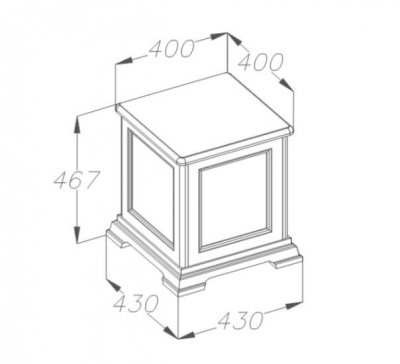 Opadiris Риспекто 43 тумба напольная, нагал (антикварный орех)