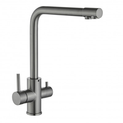Смеситель для кухни с подключением к фильтру Fmark FS0862Q, графит