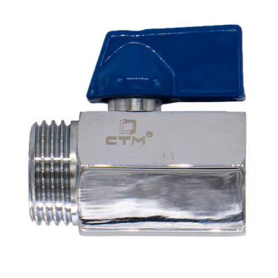 хромированный шаровой кран мини для воды CTM 1/2" с флажком CWMFM012