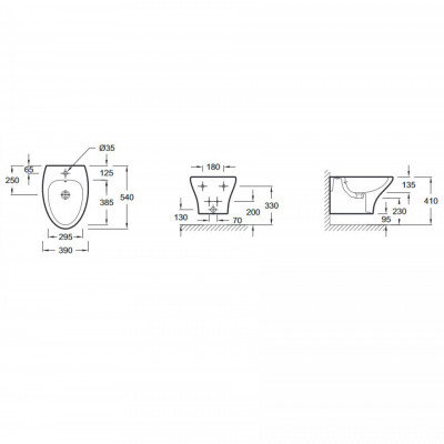 Биде подвесное Jacob Delafon Nouvelle Vague EMD0002-00