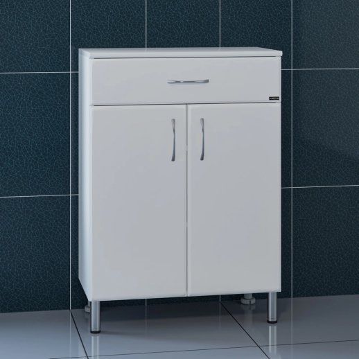 Тумба напольная СаНта "ТН-600" 2 двери, 1 ящ., белая