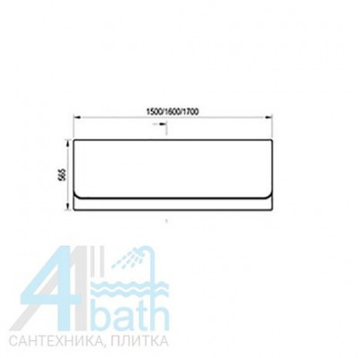 RAVAK Chrome CZ74100A00 экран под ванну 170 см, белый