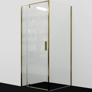 Душевой угол WasserKRAFT Aisch 100x100 55P19 профиль золото стекло прозрачное