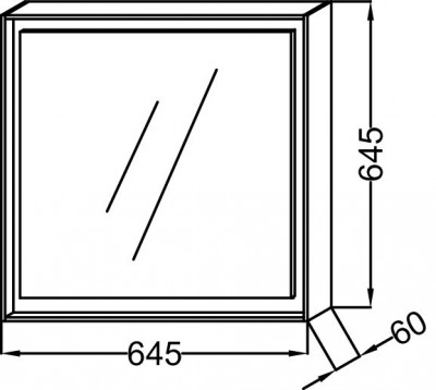 Зеркало 65 см, Jacob Delafon «RYTHMIK PURE» (EB1772-NF)