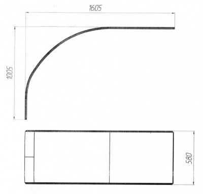 Панель лицевая для асимметричной ванны 1Marka FLAT DIANA 160 R/L белый (02дифл1610)