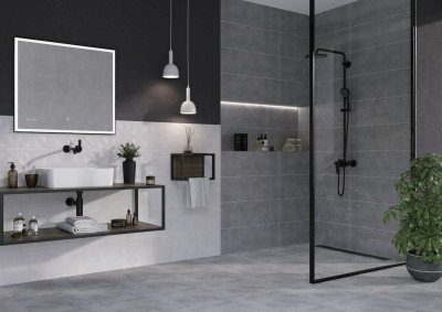 Зеркало подвесное в ванную Cersanit Led 011 Design 100 KN-LU-LED011*100-d-Os с подсветкой с часами