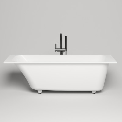 Ванна из искусственного камня Salini Orlanda Kit 180х80 102112G белая глянцевая прямоугольная