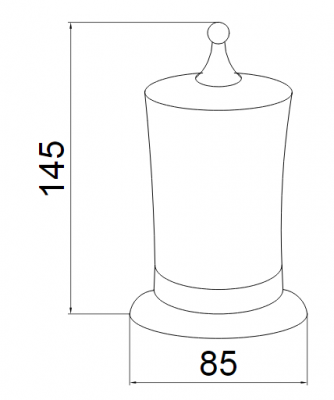 Boheme BRILLANTE 10444 косметическая банка настольная, хром