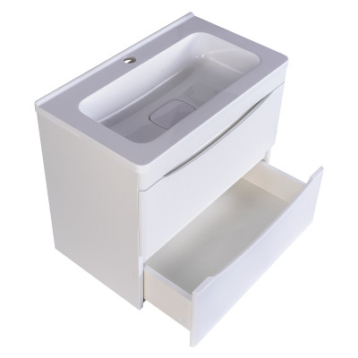 Тумба Style Line Бергамо 60 СС-00002316 подвесная белая антискрейч с раковиной