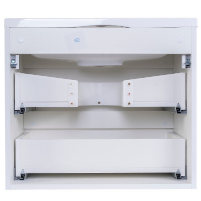 Тумба Style Line Бергамо 60 СС-00002316 подвесная белая антискрейч с раковиной