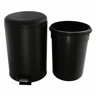 Ksitex BGR-12B урна с механизмом поднятия крышки (черная) 12л