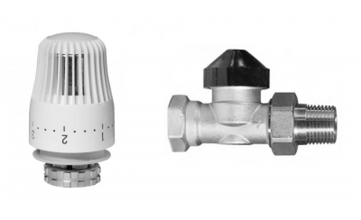 Комплект терморегулятора для двухтрубной системы отопления TR-N прямой и TR 84 15 мм 1/2", Ридан 013G2174R