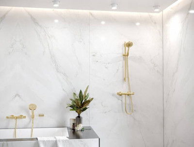 Термостатический смеситель для ванны Hansgrohe Ecostat Comfort 13114990 (золото)