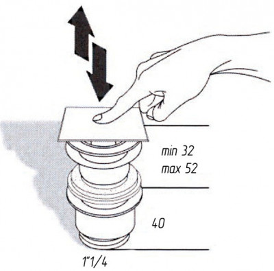 MIGLIORE Ricambi 17956 донный клапан без перелива, хром