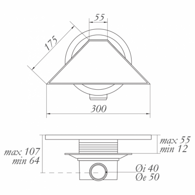 MIGLIORE Ricambi 24894 сливной угловой трап для душа, хром