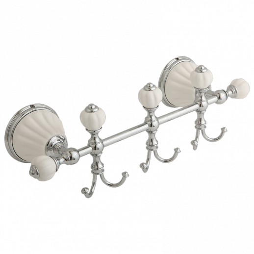 MIGLIORE Olivia 17494 планка с тремя крючками 30 см, хром