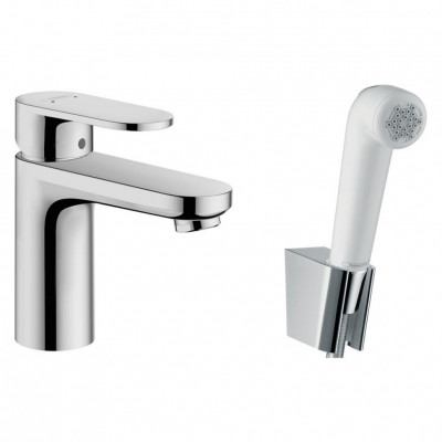 Смеситель для раковины с гигиеническим душем Hansgrohe Vernis Blend 71215000 (хром)