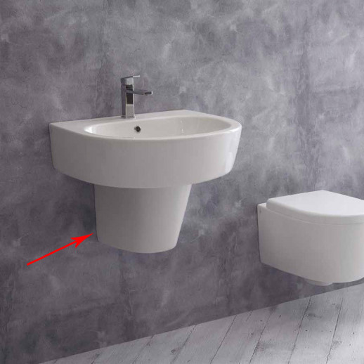 CERAMICA ALA TODAY 17CLS/TODSP полупьедестал для раковины, белый