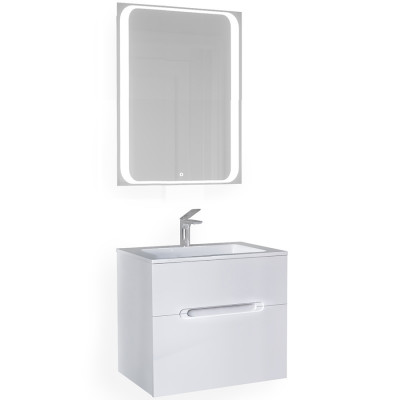 Зеркало в ванную Jorno Modul 65 Mоl.02.60/W с подсветкой с сенсорным выключателем прямоугольное