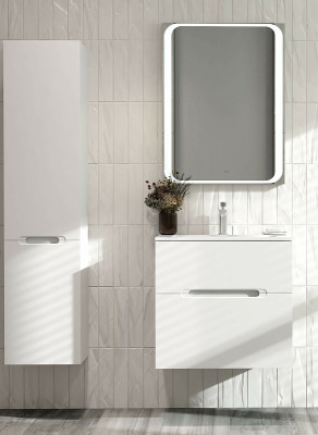 Зеркало в ванную Jorno Modul 65 Mоl.02.60/W с подсветкой с сенсорным выключателем прямоугольное