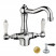 Nicolazzi Classica 1432 GB 78B смеситель для раковины с д/к, золотая латунь/ручки Ceramica Nera