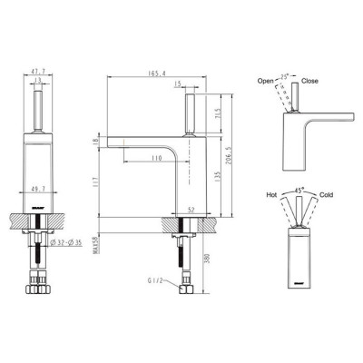 Bravat Spring F179113C смеситель для раковины, хром