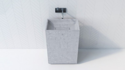 BetON WВ-609 Напольная раковина из бетона серого оттенка в стиле Лофт