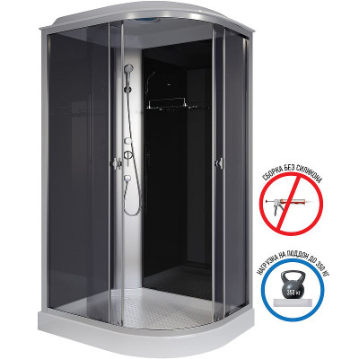 Душевая кабина Niagara Eco 120x80 L E120/80/13L/TN асимметричная