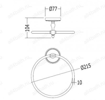 Devon&Devon Dorothy DOR407OT полотенцедержатель кольцевой