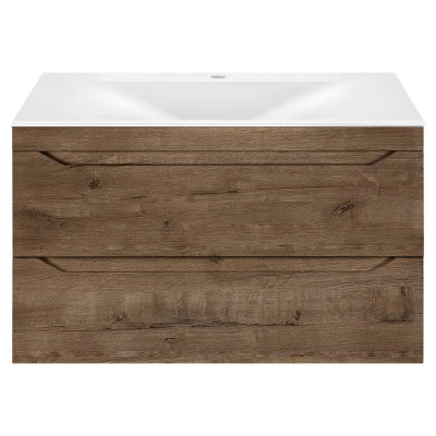 Тумба под раковину Vincea Fine 800 подвесная 2 ящика soft close, V.Oak VMC-2F800VO