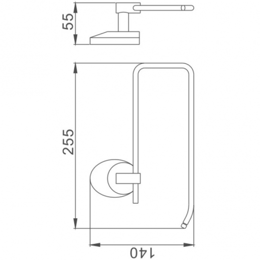 Держатель бумажных полотенец Haiba HB1603-2 (металл) хром