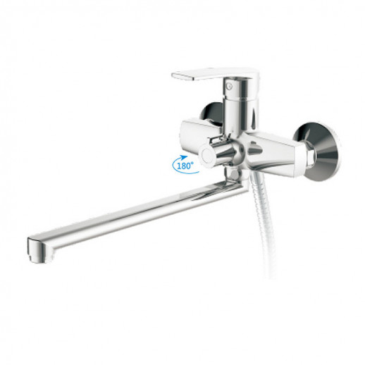 Смеситель для ванны Haiba HB22587 с душевым гарнитуром (латунь) хром