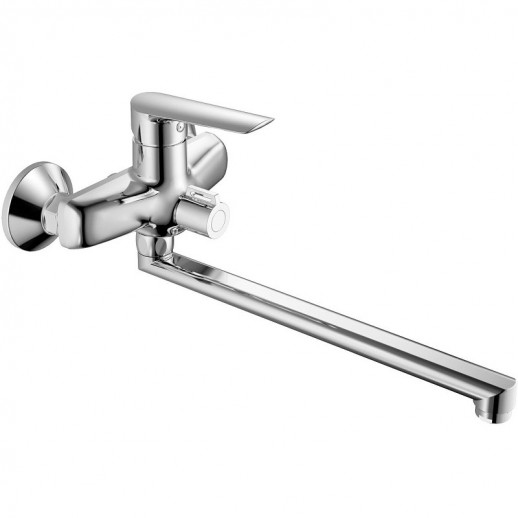 Смеситель для ванны Haiba HB22198 с душевым гарнитуром (силумин) хром