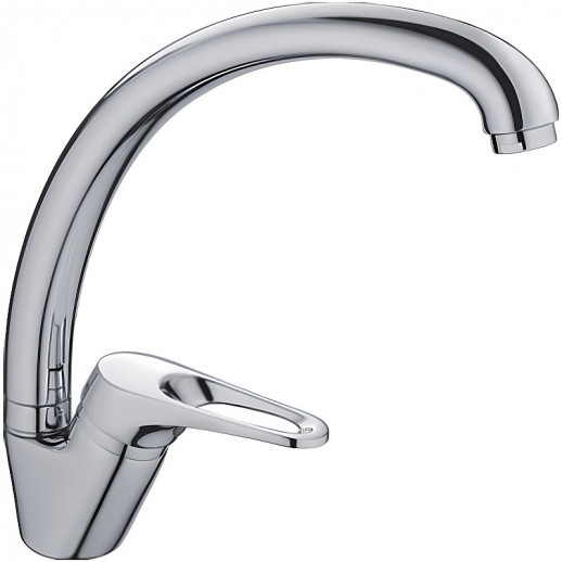 Однорычажный смеситель для кухни Haiba HB4113 с поворотным изливом (латунь) хром