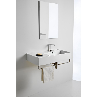 Раковина накладная Scarabeo Teorema 2.0 511856BK 80х44 см, синий