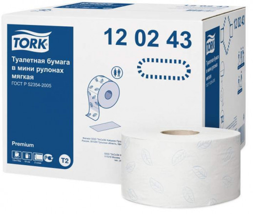 Tork туалетная бумага в мини рулонах мягкая