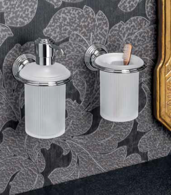 Colombo Hermitage B9335 дозатор жидкого мыла подвесной, хром/матовое стекло