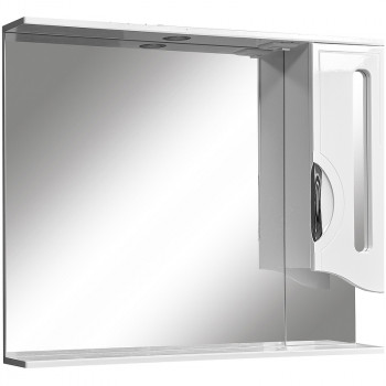 Зеркало со шкафом в ванную Stella Polar Сильва 100/С SP-00000207 с подсветкой белое