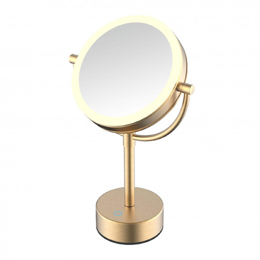Зеркало косметическое JAVA S-M221LB, матовое золото