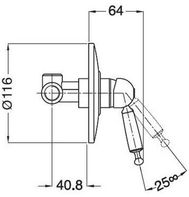 Смеситель для душа Bugnatese Oxford BN.OXF-6330GO золото