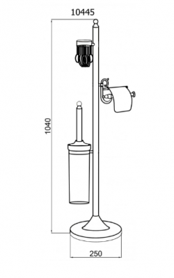 Boheme BRILLANTE 10445 стойка напольная комбинированная, хром