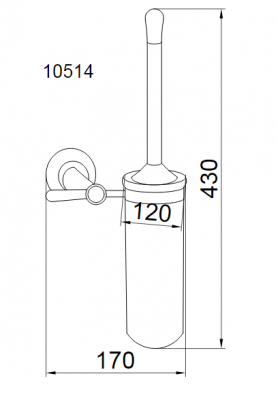 Boheme CHIARO 10514 ершик настенный, золото
