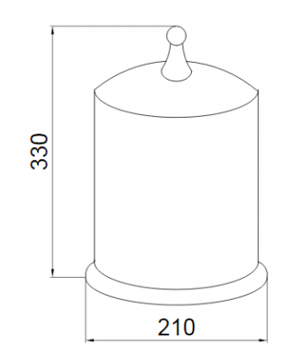 Boheme MEDICI 10608 ведро для мусора, бронза